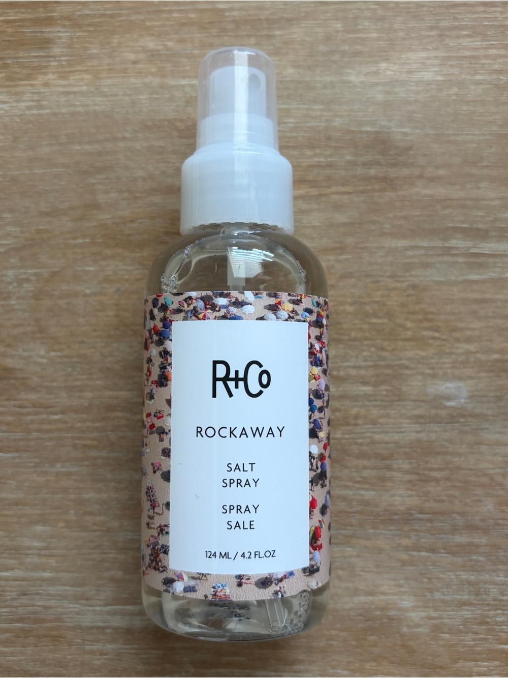 NEW R+Co Rockaway Salt Spray Bottle with Beige Floral Label